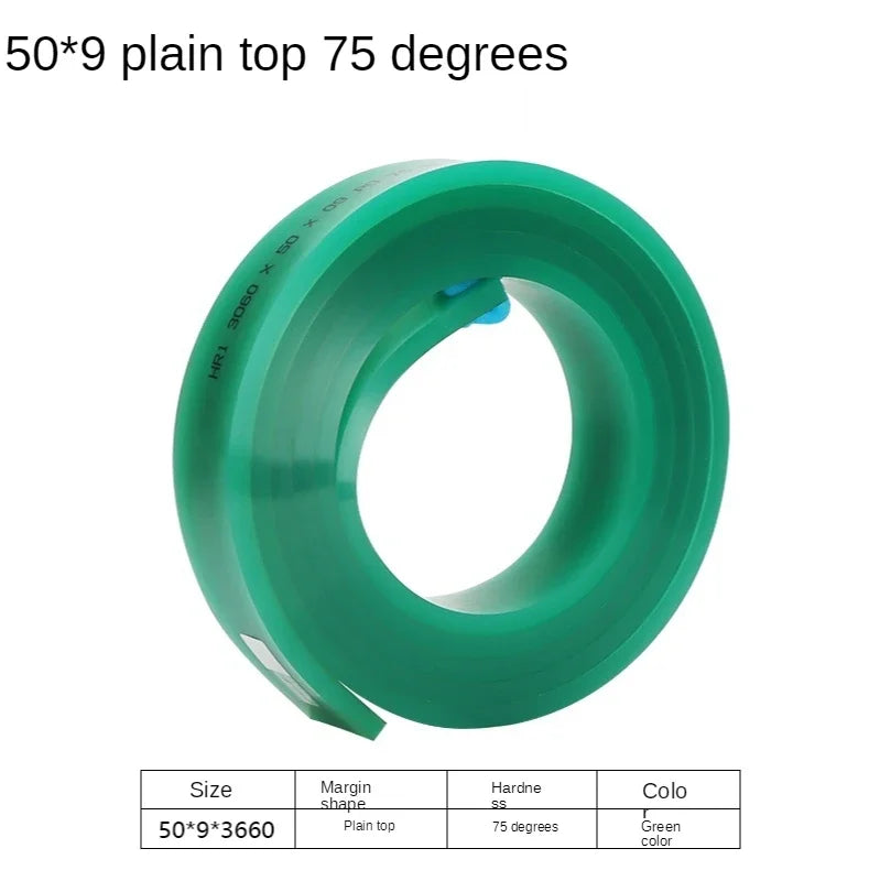 Squeegee Master 50mm Flat Silkscreen Squeegee - Durable Polyurethane Blade for Precision Printing