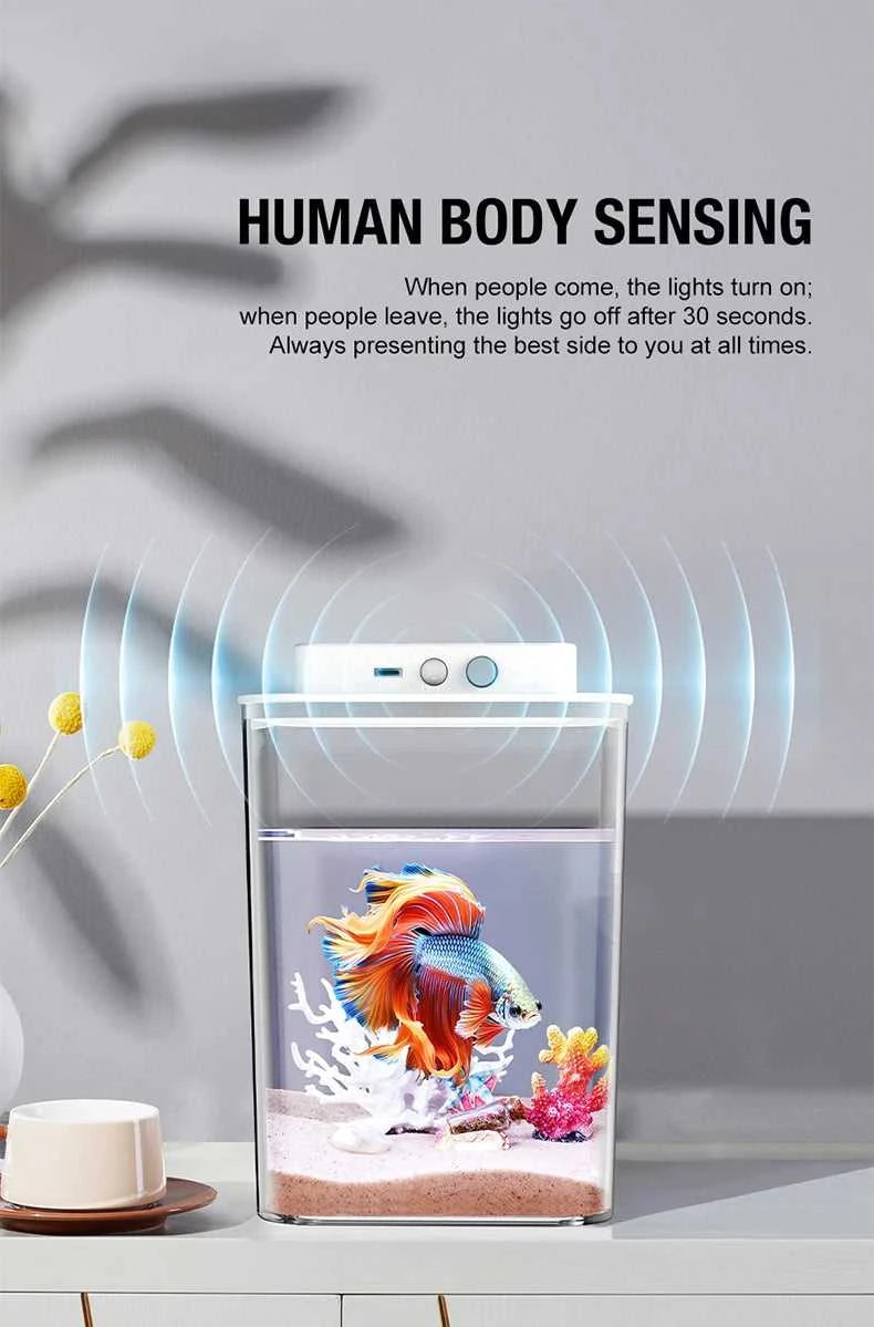 Desktop fish tank, new aquarium, lazy person, no water change, self circulating ecological fish tank, living room, small ecologi The jack market .AU The jack market .AU Fishing Gear $ 34 14:100018786#black