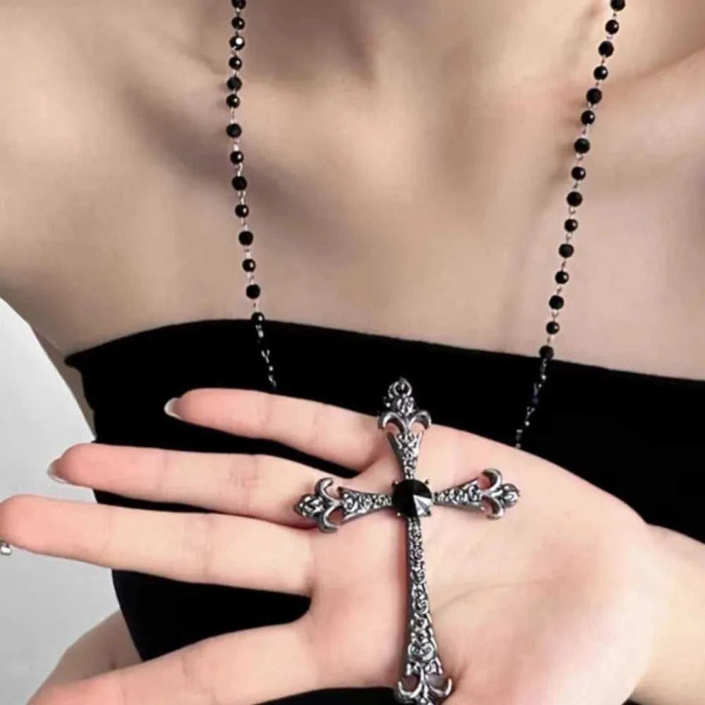 Vintage Fashion Double-layer Flower Necklace Long Stackable Sweater Chain Y2K Style Beaded Geometric Necklace The jack market .AU The jack market .AU Jewellery & Chains $ 49 200001033:361187#03