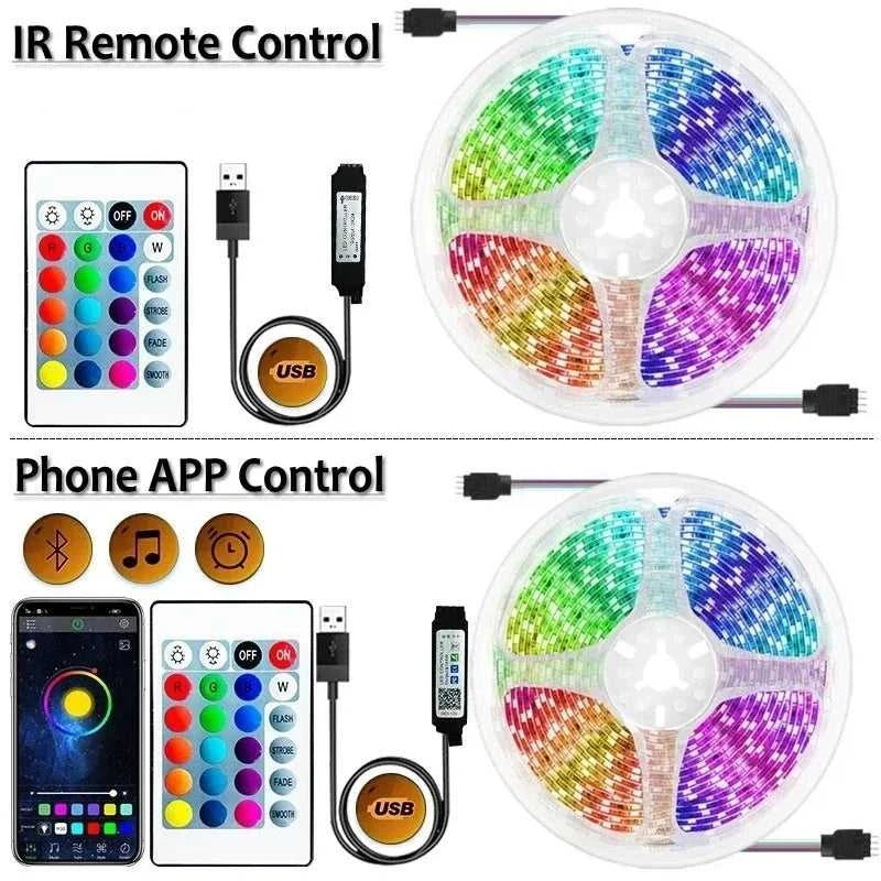 1-30M/100FT LED Strip Light USB RGB LED Ribbon Tape Bluetooth Touch Remote Control LED Strip LED TV Backlight For Bedroom Decor The jack market .AU The jack market .AU Home $ 67 136:9131285835#IR 3Key;14:29#RGB 5050;380:6287#25M