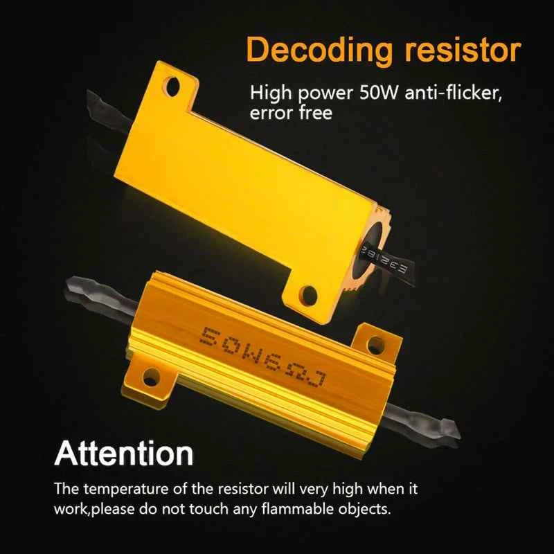 4pcs LED Indicator Ballast Load Resistor Flash Rate Relay Turn Signal Bulbs 50W 6 ohm Load Resistor