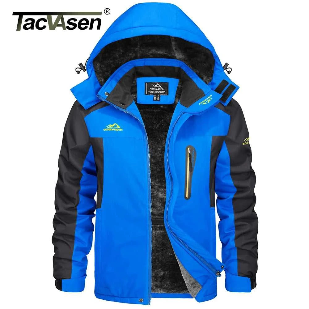 TACVASEN Men's Waterproof Ski Jacket Fleece Lining Warmth Parka Winter Snow Working Outdoors Hooded Coat Rain Shell Windbreaker The jack market .AU The jack market .AU Men Fashion $ 76 14:771#Blue;5:361385#CN 4XL (US L)