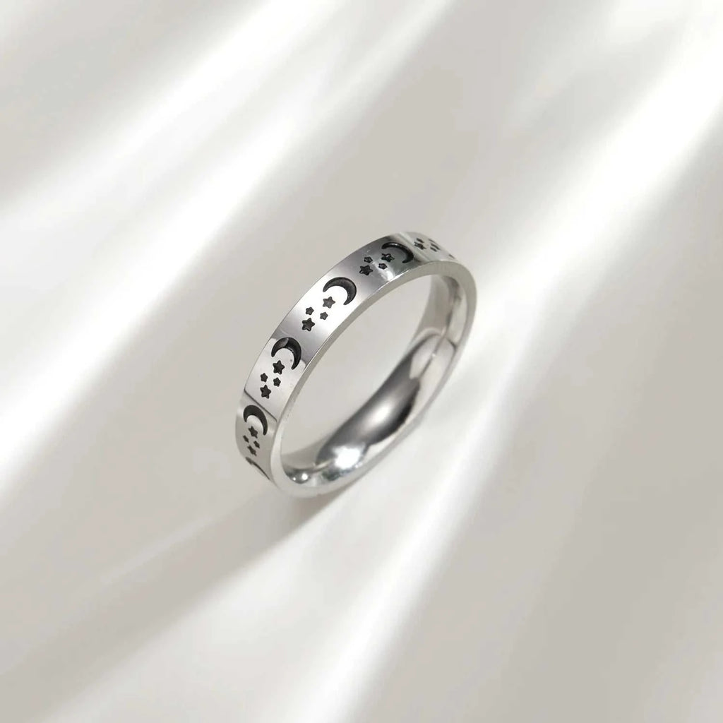Engraved Star Sun Moon Ring For Men Women Vintage Punk Stainless Steel Couple Rings Fadeless Fashion Wedding Party Jewelry The jack market .AU The jack market .AU Jewellery & Chains $ 51 200000369:699;200000783:193#2 PCs Sun Star