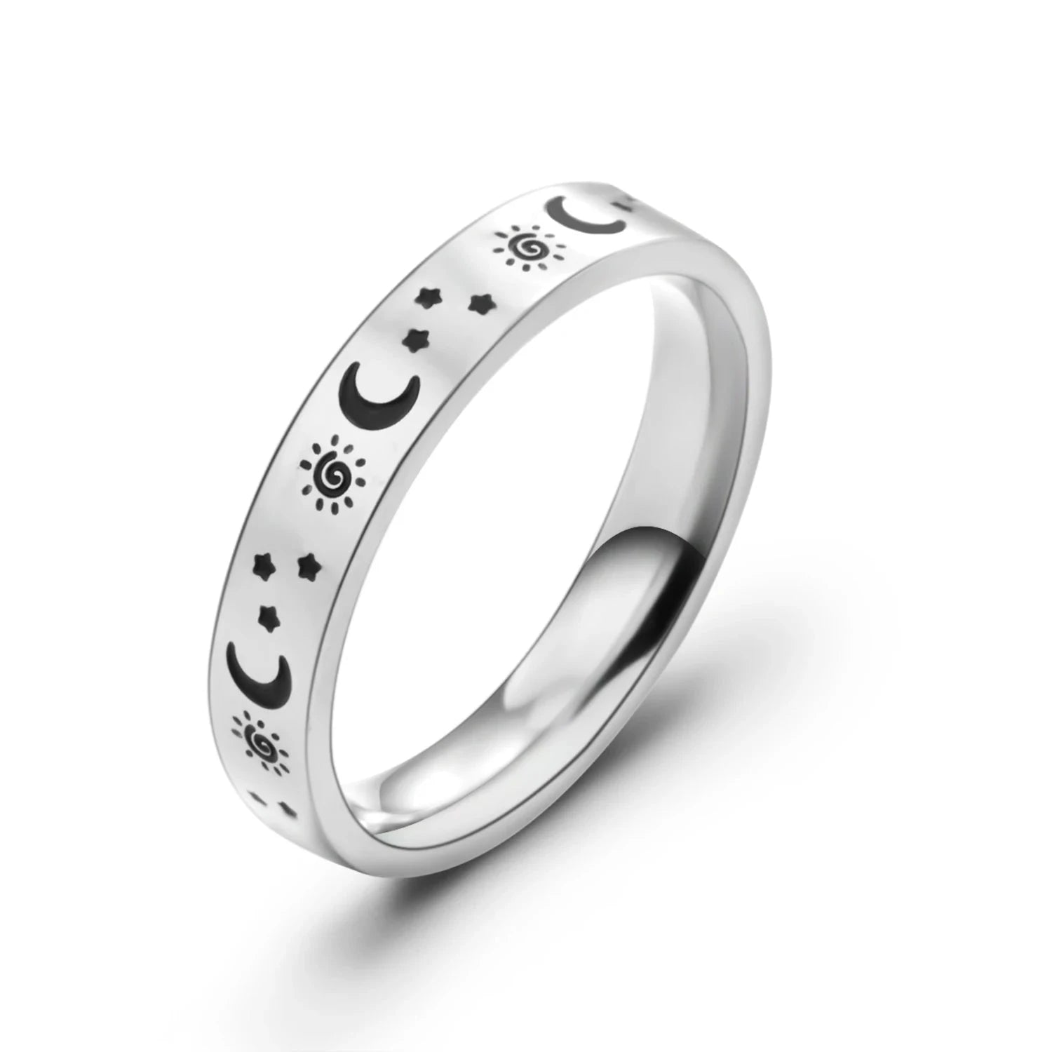 Engraved Star Sun Moon Ring For Men Women Vintage Punk Stainless Steel Couple Rings Fadeless Fashion Wedding Party Jewelry The jack market .AU The jack market .AU Jewellery & Chains $ 51 200000369:699;200000783:193#2 PCs Sun Star