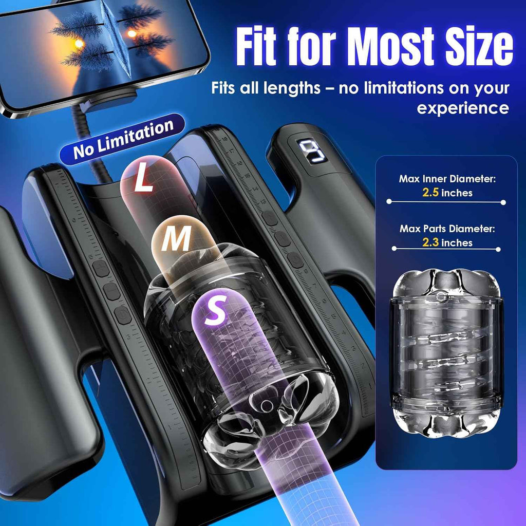 Easylove King Automatic Quickshot Male Masturbator Cup Electric Penis Stroking Telescopic Cock Stroker Auto Pocket Pussy Sleeve